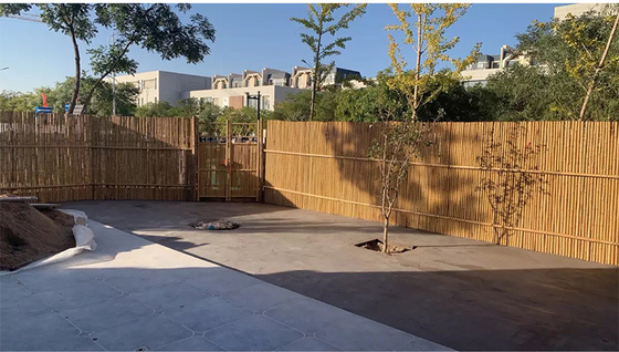 Φυσική χειροποίητη 1.5x1.5m διακοσμητική περίφραξη κυλίσματος κατωφλιών φρακτών μπαμπού