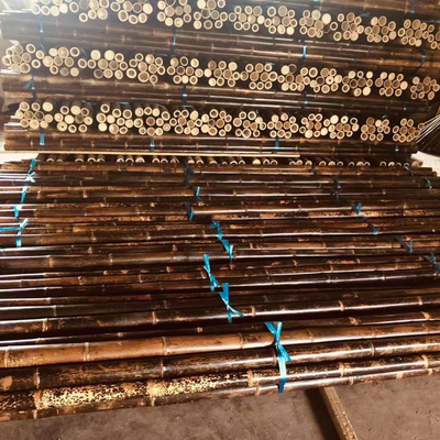 3 των ακατέργαστων μπαμπού Πολωνών πόδια Μαύρων ραβδιών φυσικών ανθρακωμένων που χρωματίζουν 595cm για τη διακόσμηση