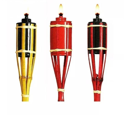 Citronella φανών μπαμπού 110cm υπαίθριος φυσικός φανός για το φωτισμό κήπων, κόμμα Luau