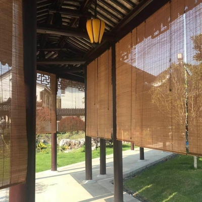 Εσωτερική υπαίθρια ιδιωτικότητα Drape λεπίδων ήλιων παραθύρων τυφλών κυλίνδρων περγκολών μπαμπού χειρωνακτική